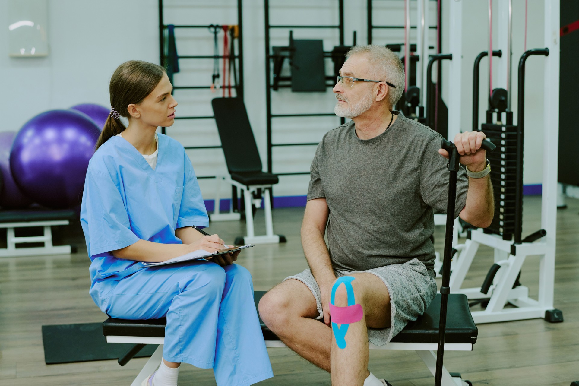 Man Visiting Rehab Clinic
